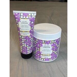 Beekman 1802 Lilac Dream Goat Milk Body Cream 18oz and Hand Cream 3.4oz Set